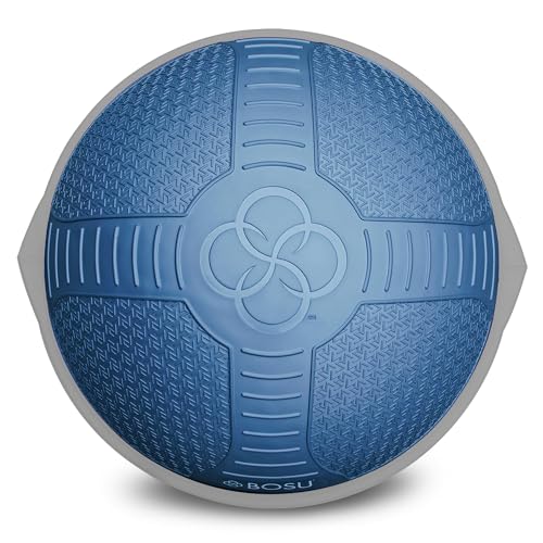 BOSU NexGen 25IN Home Fitness Exercise Gym Strength Flexibility Balance Trainer with Rubberized Non Skid Surface and Hand Air Pump - Blue