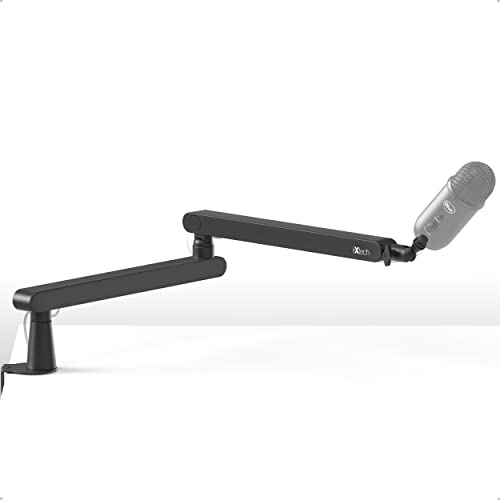 Mic Arm Desk Mount, Low Profile 360° Swivel Mic Boom Arm, Adjustable Microphone Arm with Detachable Rise Column and Built-In Cable Management for Streaming and Recording LIZARD Model. - Low Profile - LIZARD