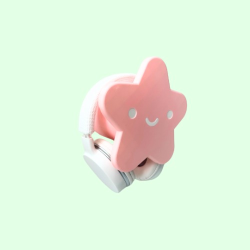 Starry Star Headphone Holder in Pastel | Baby Pink