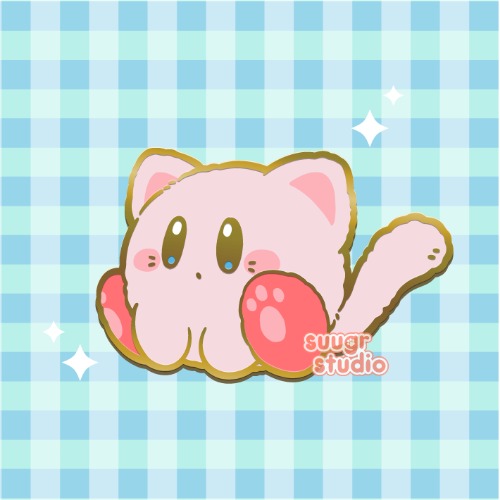 PREORDER - “Purrby” Cat Poyo Hard Enamel Pin - [A Grade] / Simple Rubber Back