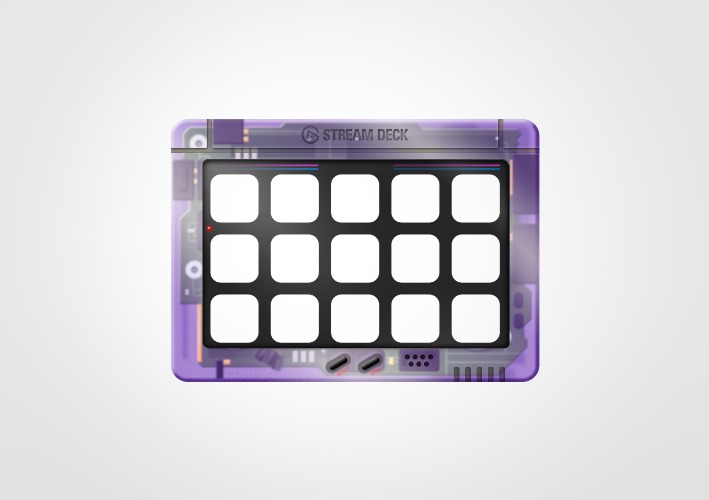 Stream Deck Retro Purple Faceplate