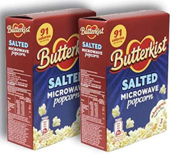 Butterkist Salted Microwave Popcorn Pack of 2 ( 210g box x 2 ) 6 Sachets in total