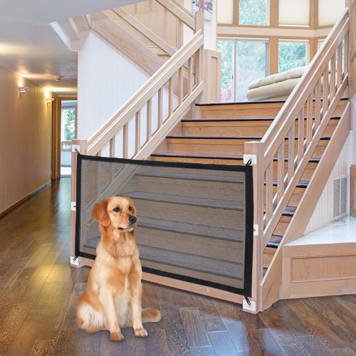 NWK Magic Pet Gate for The House Stairs Providing a Safe Enclosure for Pets to Play and Rest, 12 Hooks (30'' X 43'')