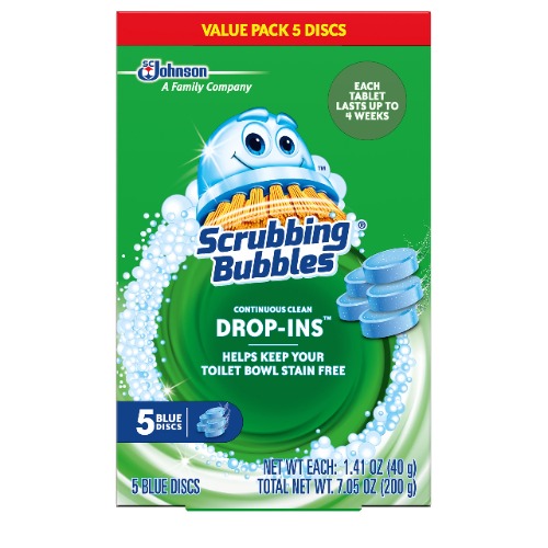 Scrubbing Bubbles Toilet Cleaner Drop Ins, 5Count in Single Box, 7.05 oz