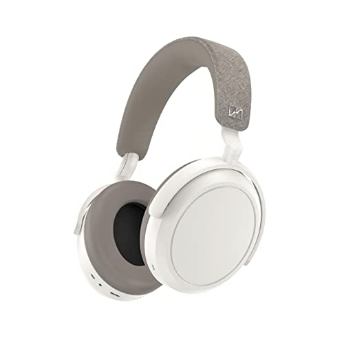 Sennheiser Consumer Audio Momentum 4 Wireless Headphones - Bluetooth Headset for Crystal-Clear Calls with Adaptive Noise Cancellation, 60h Battery Life, Customizable Sound - White ) - White - Original - Headphones
