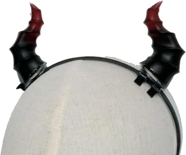 ATekatac Devil Horns Headband Handmade Resin Hair Clips Halloween Devil Cosplay