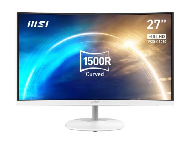 MSI 27" 75 Hz VA FHD D-Sub HDMI Business Productivity Monitor 1 ms (MPRT) / 5 ms (GTG) 1920 x 1080 Built-in Speakers Curved PRO MP271CW