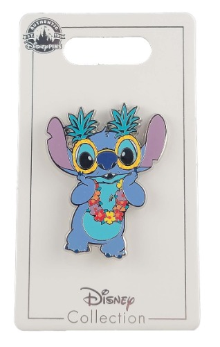 Disney Pin - Stitch - Pineapple Glasses and Hawaiian Leis - 