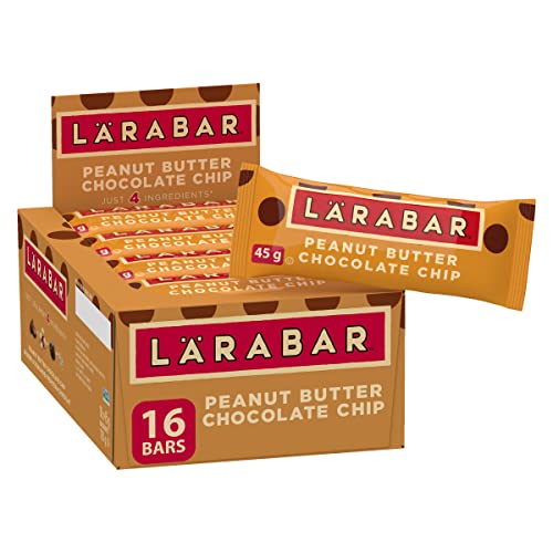 LÄRABAR Peanut Butter Chocolate Chip, Fruit and Nut Energy Bar, Pack of 16 Bars, Gluten Free, Vegan, Family Pack, Snack Bars - Energy Bar