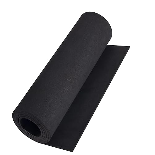 MEARCOOH Black eva Foam roll, (1mm to 12mm) Premium Cosplay EVA Foam Sheet,2mm Thick,49"x13.5",High Density 86kg/m3 for Cosplay Costume, Crafts, DIY Projects - Black - Thickness-2mm