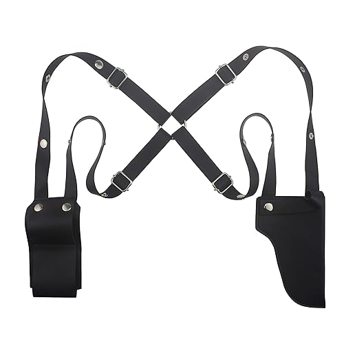 Coolcoco Black Faux Leather Adjustable Gun Holster for Women Girls Cosplay