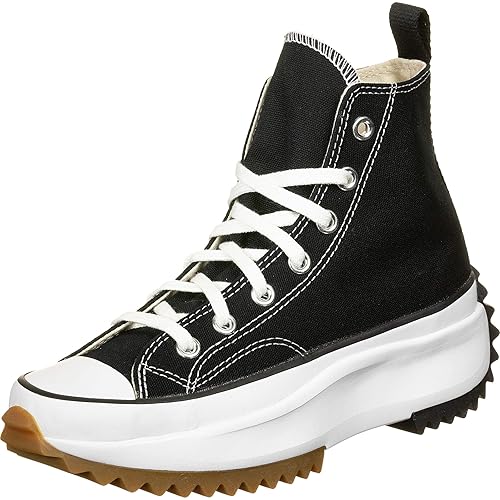 Converse Run Star Hike Hightop Unisex Sneakers - 9.5 Women/8 Men - Black/White/Gum