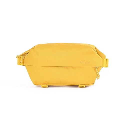 Moment 2L Sling & Fanny Pack - Durable, Weatherproof, and Travel Friendly Waist Bag, Adjustable and Expandable, in Mustard - Mustard