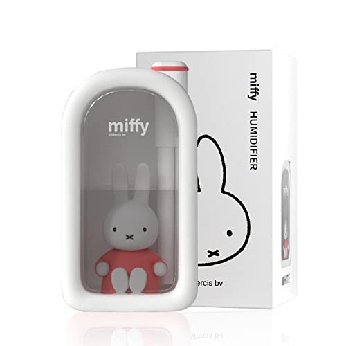 Mipow X Miffy Cool Mist Humidifier - Ultrasonic Quiet , Mini Cute Humidifier with Night Light for Bedroom/Babies Nursery/Office, 380ml - White(Pink Miffy)