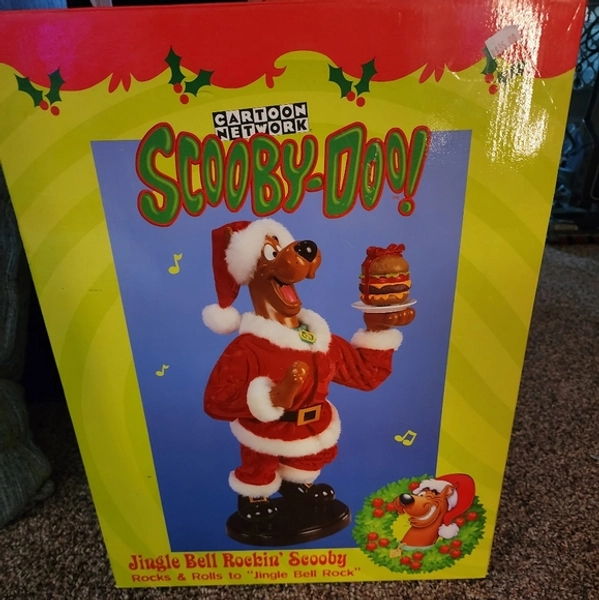 Scooby-Doo Vtg 1999 Jingle Bell Rockin&#x27; Santa Animated Musical 19&quot; Figure Boxed
