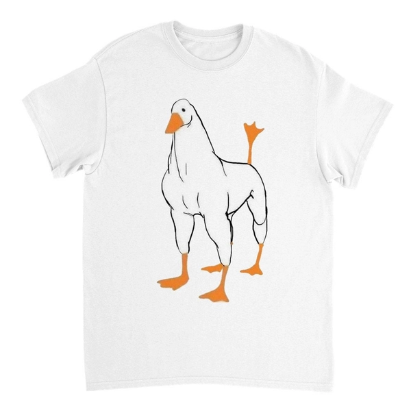 Buff Duck Dog Cursed Meme Unisex Crewneck T-Shirt