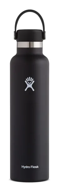 Hydro Flask Standard Mouth Bottle with Flex Cap - Black Flex Cap