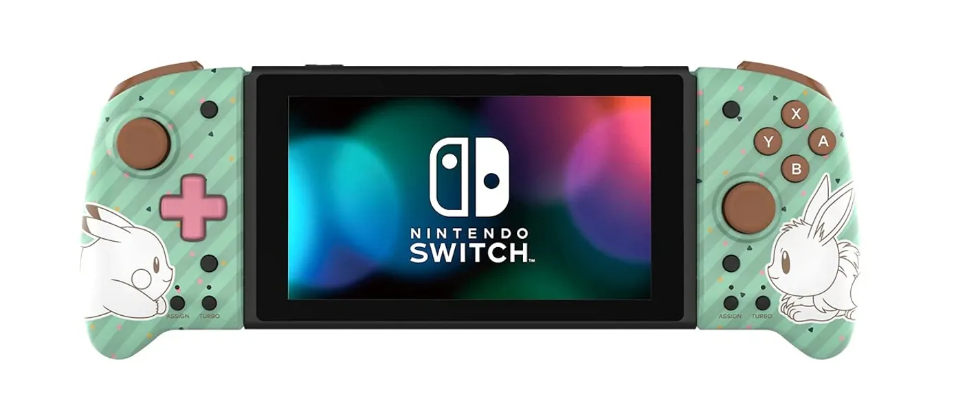 HORI Split Pad Pro (Pokémon: Pikachu Evoli) Handheld Controller für Nintendo Switch - Offiziell Lizenziert