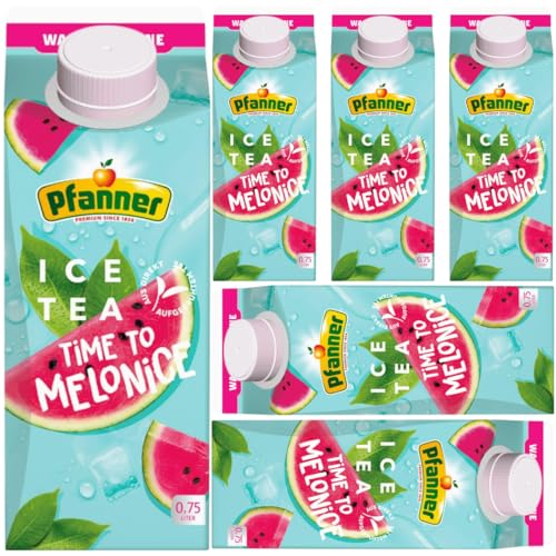 Pfanner Ice Tea Wassermelone Eistee & Teemischgetränke 750 Mililiter x 6 STÜCK