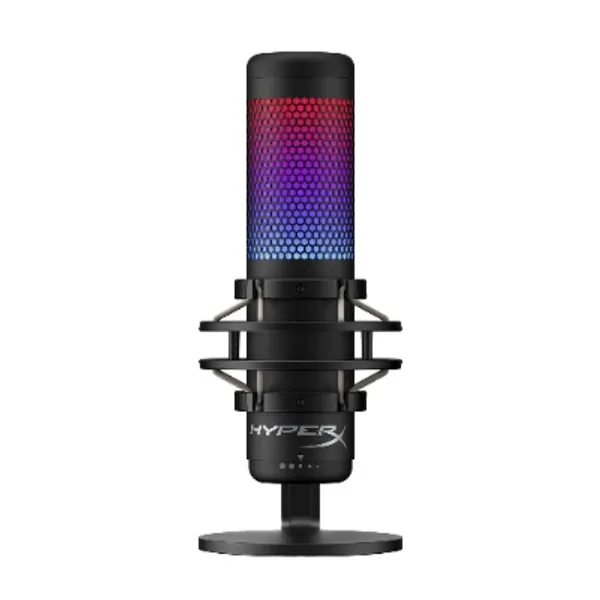 HyperX QuadCast S – RGB USB-Kondensatormikrofon für PC, PS4 und Mac, vibrations-und stoßgeschützt, Poppschutz, Gaming, Streaming, Podcasts, Twitch, YouTube, Discord