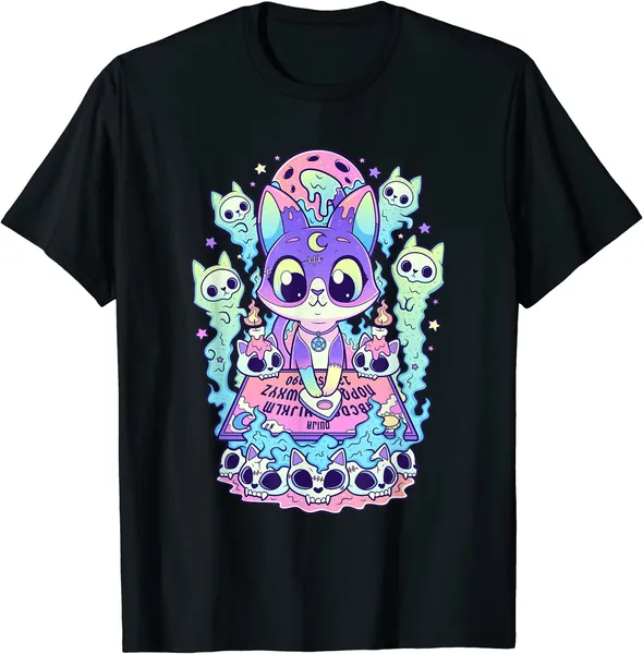 Kawaii Pastell Goth Süßes und gruseliges okkultes Katzen T-Shirt
