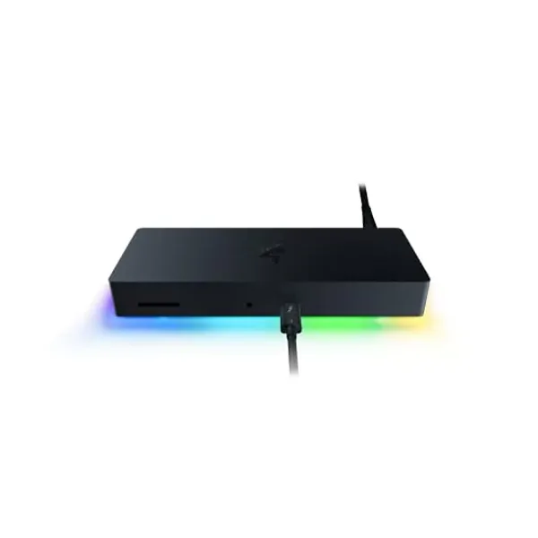 Razer Thunderbolt 4 Dock Chroma - Premium Hub mit RGB-Beleuchtung für Windows und Mac (10 Ports in einem, Ausgang an Zwei 4K-Monitoren oder einem 8K-Monitor) schwarz