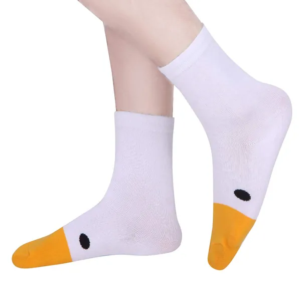 CHRONSTYLE Untitled Goose Game Socken Lustiges Tier Lustige Unisex Casual Cotton Neuheit Goose Head Socken