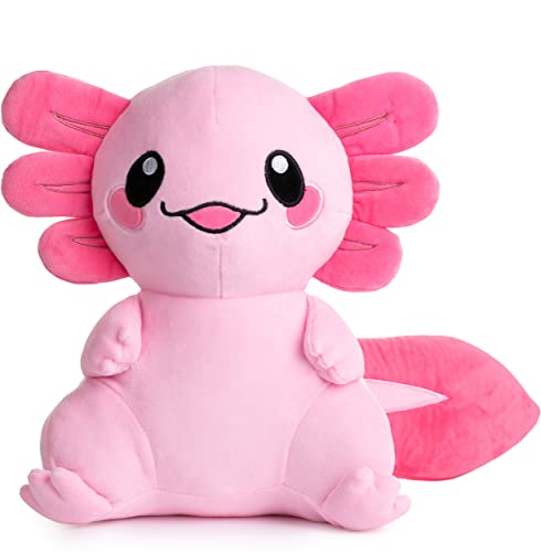 corimori Axolotl Plüschtier Pink 25cm | Beeps der Weißling Axolotl | Süßes Kuscheltier - Beeps der Weißling Axolotl