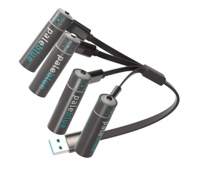 Wiederaufladbare USB Batterien AA - (LR06) [HR06] Paleblue