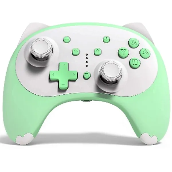 KINGEAR Wireless Pro Controller für Switch, Cat Controller Kompatible mit Nintendo Switch/Switch Lite, Kitten Controller für Switch mit 6-Achsen Gyro,Turbo,Motion Control