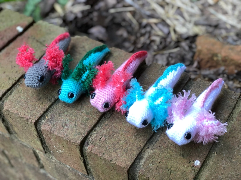 Gehäkelt Axolotl Amigurumi Kuscheltier Plüschtier Spielzeug