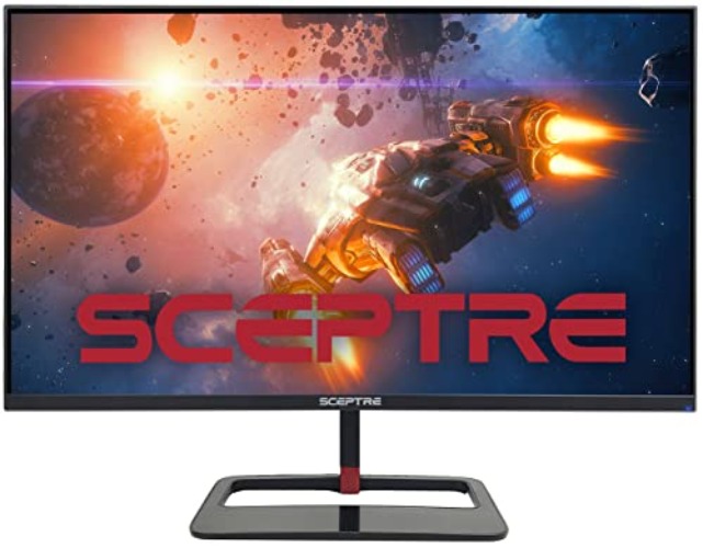 Sceptre 27 inch QHD IPS LED Monitor 2560x1440 HDR400 HDMI DisplayPort up to 144Hz 1ms Height Adjustable, Build-in Speakers, Gunmetal Black (E275B-QPN168) - 27" IPS QHD 144Hz