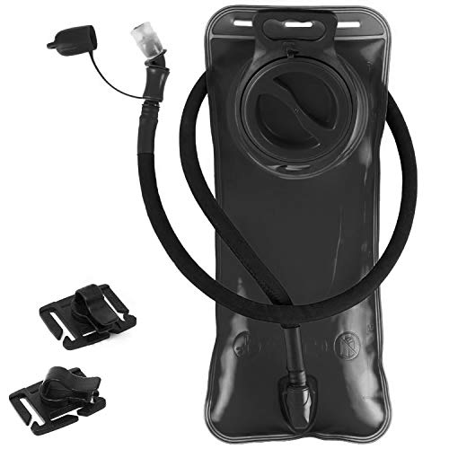 Hydration Bladder 2 Liter,Leak Proof Water Reservoir with Insulated Sleeve, BPA Free Military Water Storage Bladder Bag Hydration Pack Replacement,Great for Bicycling Hiking Camping Hunting Running - Black