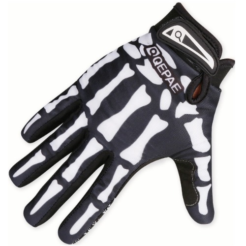 Azarxis Adjustable Lightweight Skeleton Gloves, Anti-Slip Skull Gloves Breathable Sports Gloves for Men Women Cycling, Biking, Workout Motorcycle - Black Small