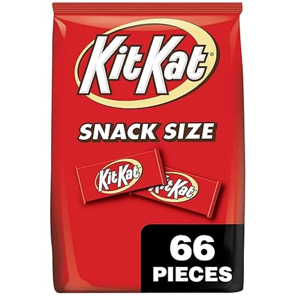 KIT KAT Milk Chocolate Wafer Snack Size, Candy Bag, 32.34 oz (66 Pieces) - 66 Count (Pack of 1)