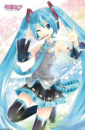 Trends International Hatsune Miku - Waving Wall Poster, 22.375" x 34", Unframed Version