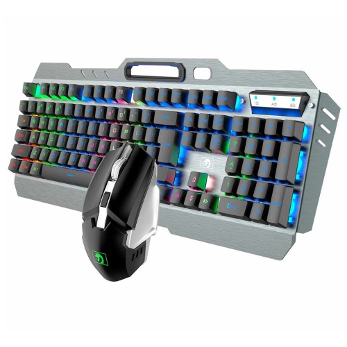 Ninja Dragon V1X PRO Wireless Metal Gaming Keyboard and Mouse Set - Silver