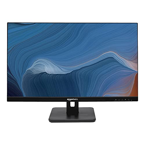 Amazon Basics - 27 Inch IPS Monitor 75 Hz Powered with AOC Technology FHD 1080P HDMI, Display Port and VGA Input VESA Compatible Built-in Speakers for Office and Home, Black - 27 Inch