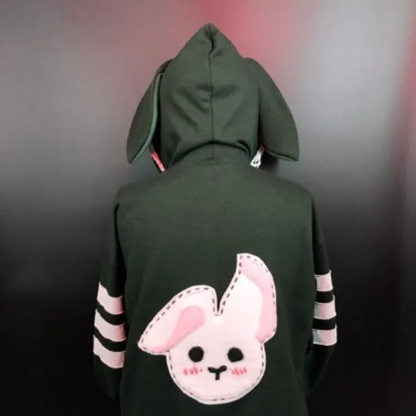 Pullover Green Bunny Feng Min DBD Inspired Hoodie With Short | Etsy