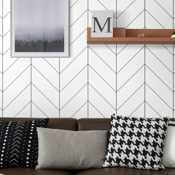 Peel and Stick Wallpaper Stripe Removable Wallpaper 17.71 in X 511 in Black/White Self Adhesive Contact Paper Modern Durable for Home Decoration Old Furniture Renovation