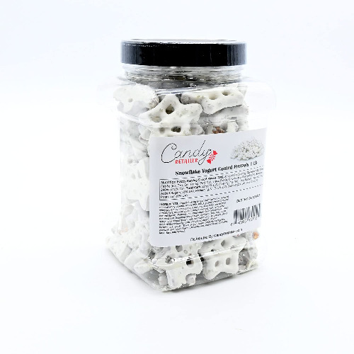Candy Retailer Snowflake Yogurt Coated Pretzels 1 Lb