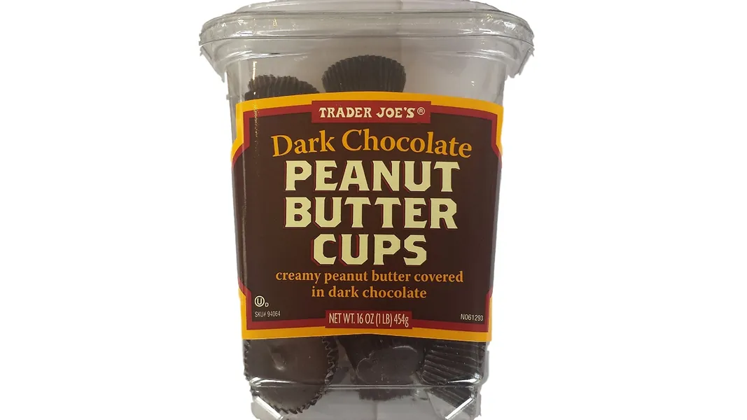 Trader Joe's Dark Chocolate Peanut Butter Cups 16 oz - Peanut 1 Pound (Pack of 1)