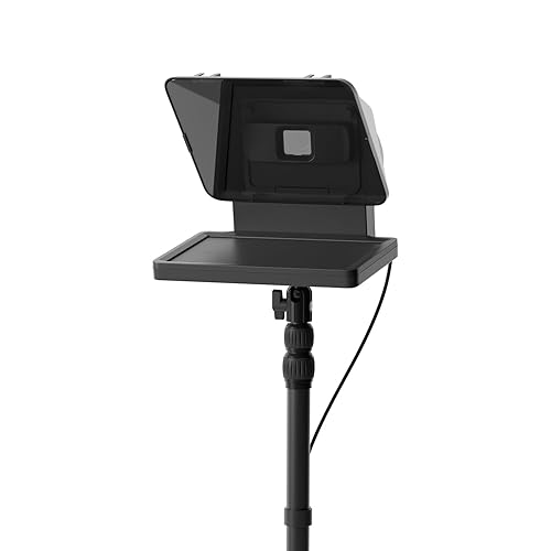 Elgato Prompter Pole Mount Set - Premium Teleprompter + Extendable Desk Clamp (Up to 125cm/49in), Compatible with DSLR, Webcam, and Smartphone, Ideal for Streaming, Video Calls, and Works with Mac/PC - Pole Mount Set