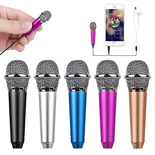 Uniwit Mini Portable Vocal/Instrument Microphone for Voice Video Recording Singing,Vlogging, Podcasting, Tiny Microphone for iPhone Android Phone Computer Latop Notebook Tablet iPad(Rose Red) - Rose Red