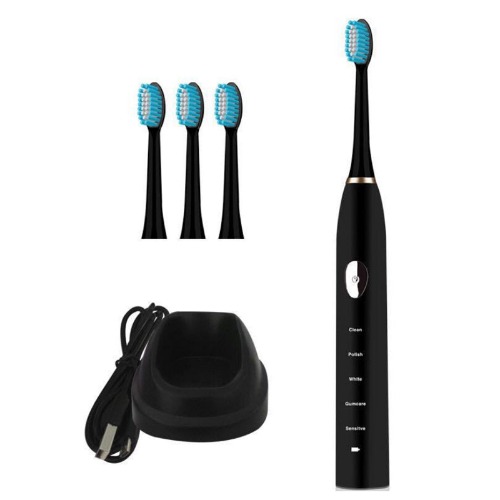 MySonic All Clear Powered Tooth Brush Set - BLACK