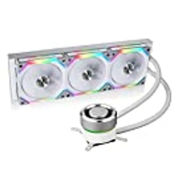 Lian Li GALAHAD AIO 360 RGB UNI FAN SL120 EDITION WHITE - Triple 120mm Addressable RGB Fans AIO CPU Liquid Cooler - GA-360SLA