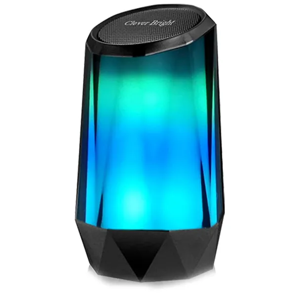 CLEVER BRIGHT Portable Wireless Bluetooth Speakers 8 LED RGB Lights Modes BT5.0 Stereo Sound Loud Volume Speaker with TF Card Slot,for iPhone/iPad/Android for Home, Outdoors, Party Ect