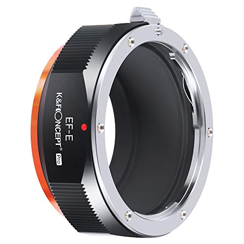 K&F Concept Updated Canon (EF/EF-S) to Sony E Adapter, Manual Focus Lens Mount Adapter Compatible with Canon EF EF-S Mount Lens to Sony NEX E Mount Camera Body (Not Autofocus) - Canon EOS