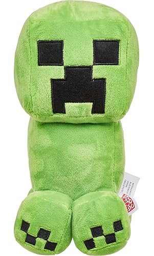 Minecraft Basic Plush Character Soft Dolls, Video Game-Inspired Collectible Toy Gifts for Kids & Fans Ages 3 Years Old & Up - HBN40,8 inches, Creeper - Creeper