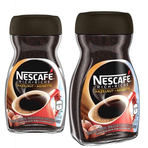 NESCAFÉ Rich Hazelnut, Instant Coffee, 100g Jar | 2- Pack - Hazelnut